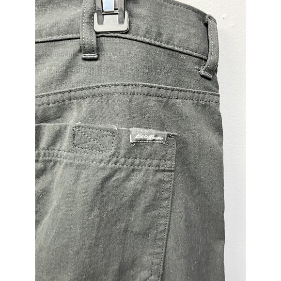 Eddie Bauer Cargo Pants Mens 36x32 Gray Canvas Cotton Flat Front Outdoors Pocket - Picture 6 of 8